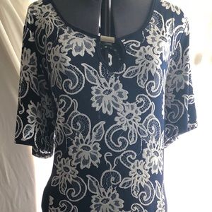 Espresso Navy blue long dress size 3X